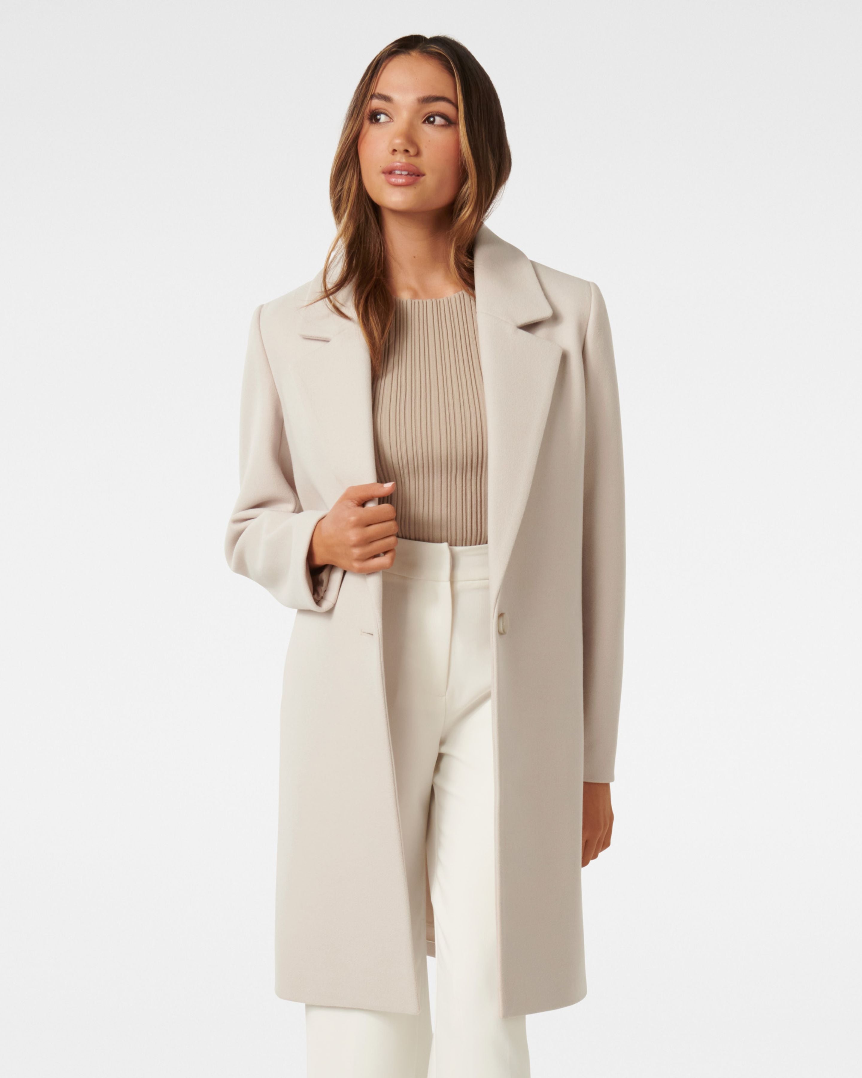 Timeless Elegance Open Wool Coat