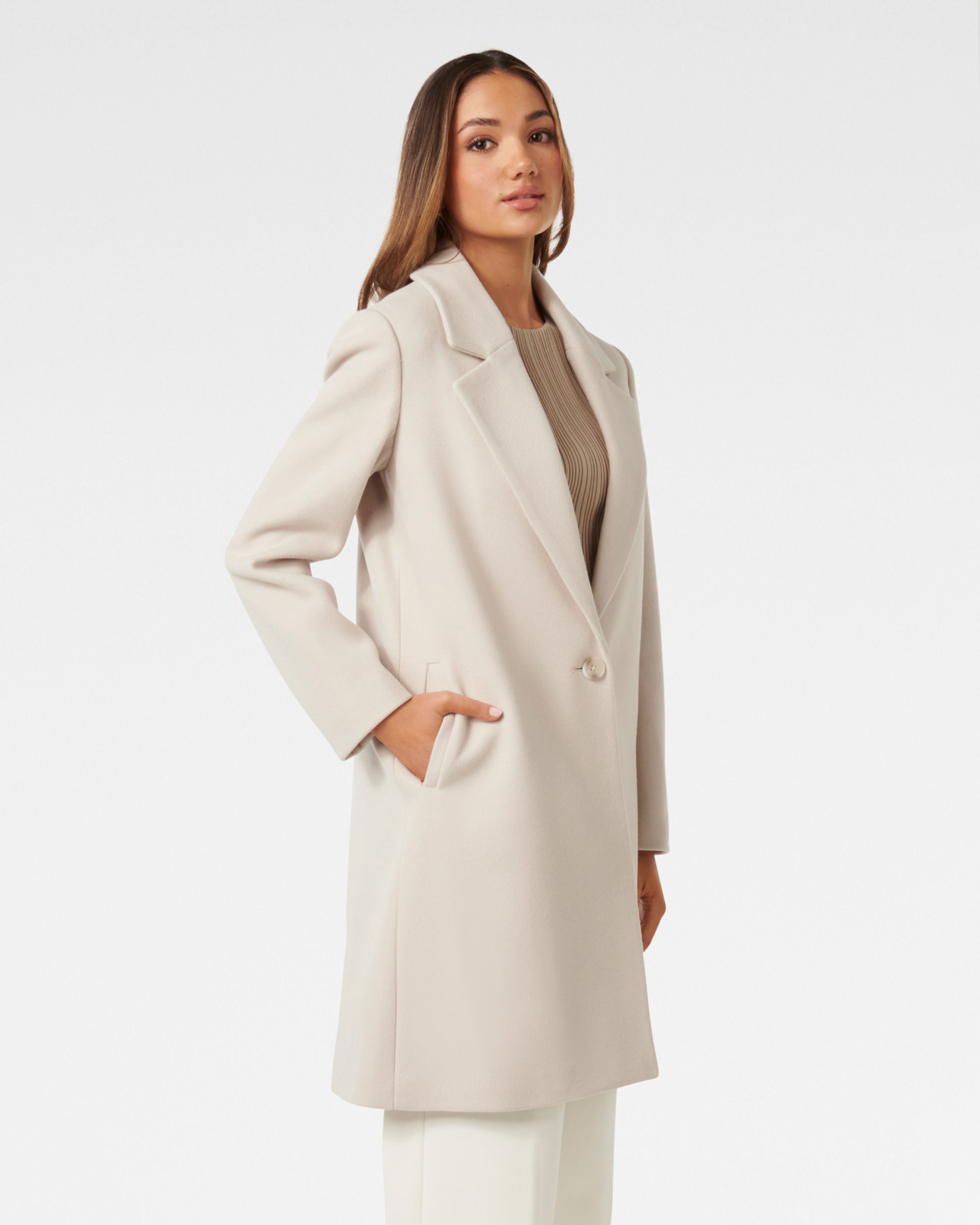 Timeless Elegance Open Wool Coat