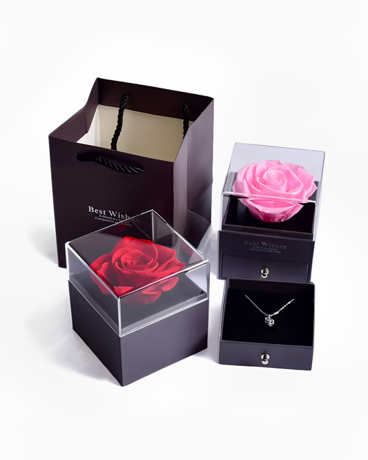 ForeverBloom™ Rose Box – Timeless Love with a Hidden Necklace