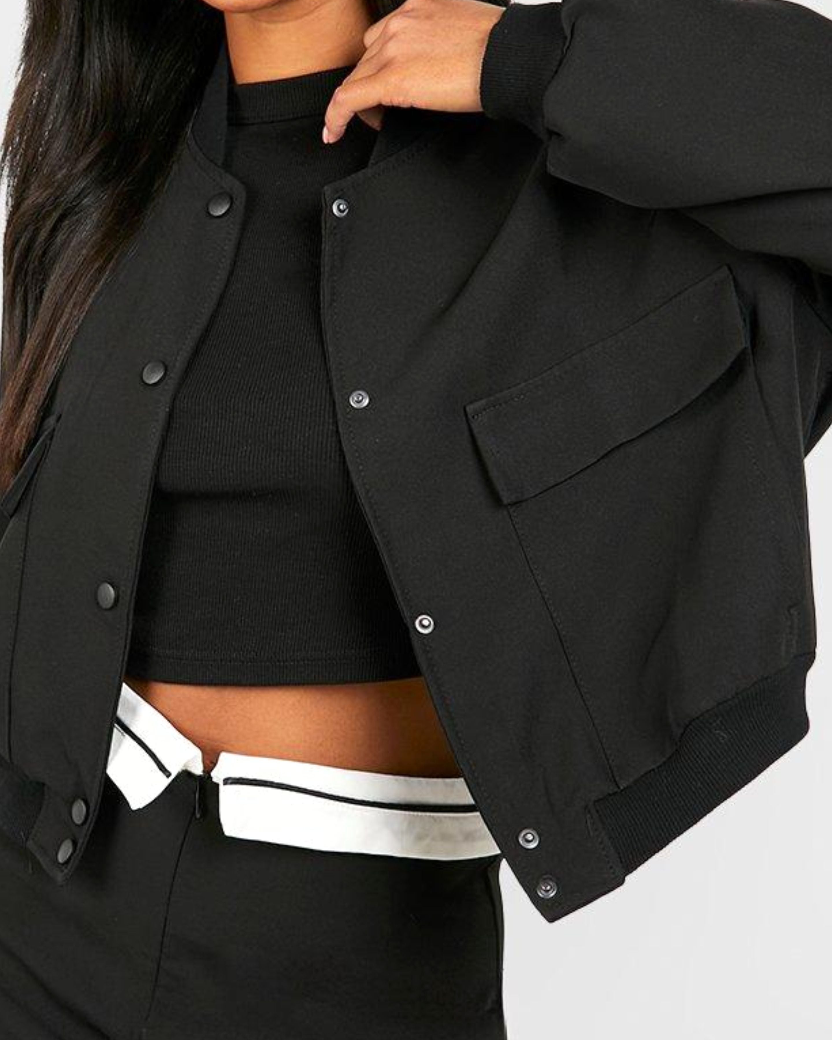 Velvet Noir Women's Bomber Jacket