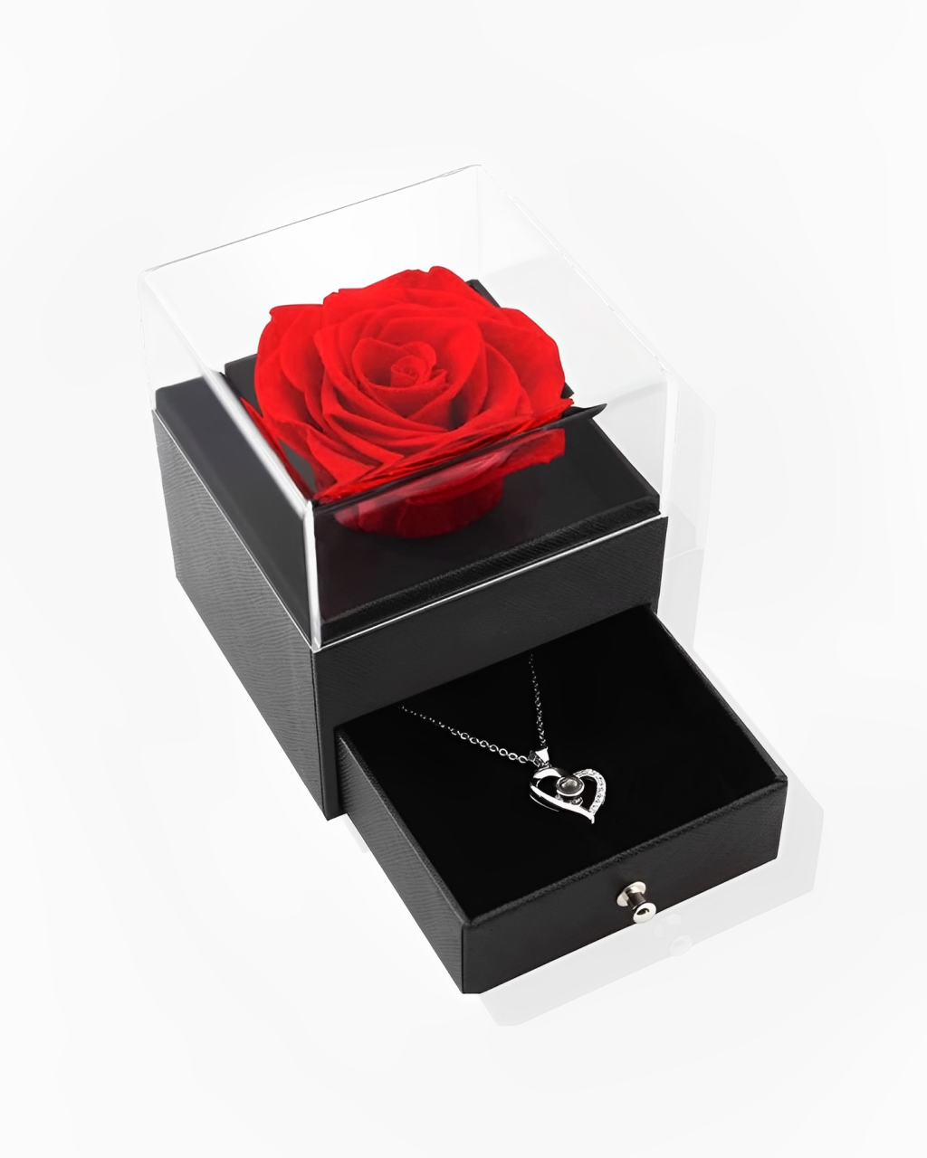 ForeverBloom™ Rose Box – Timeless Love with a Hidden Necklace