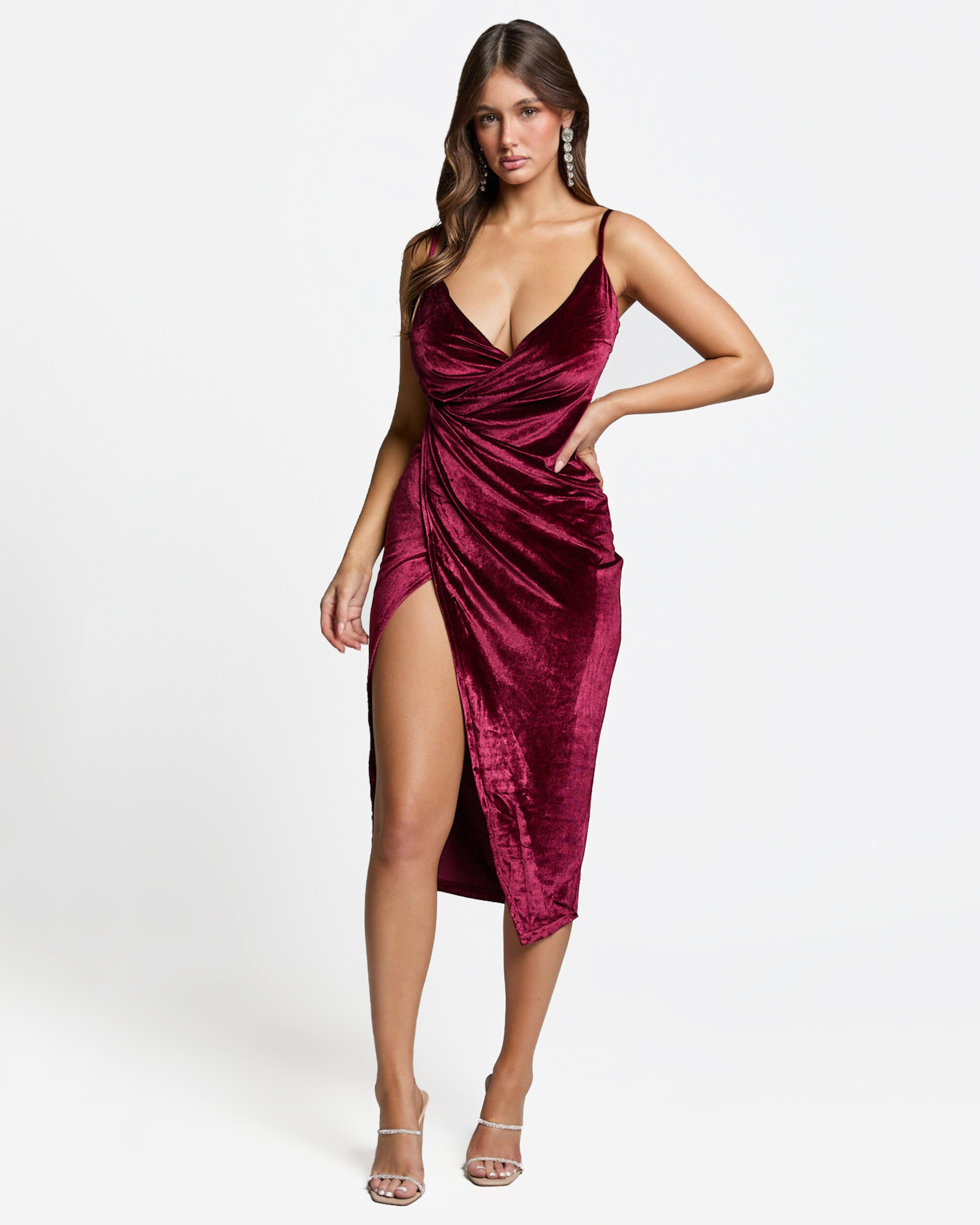 Scarlet Luxe Velvet Dress