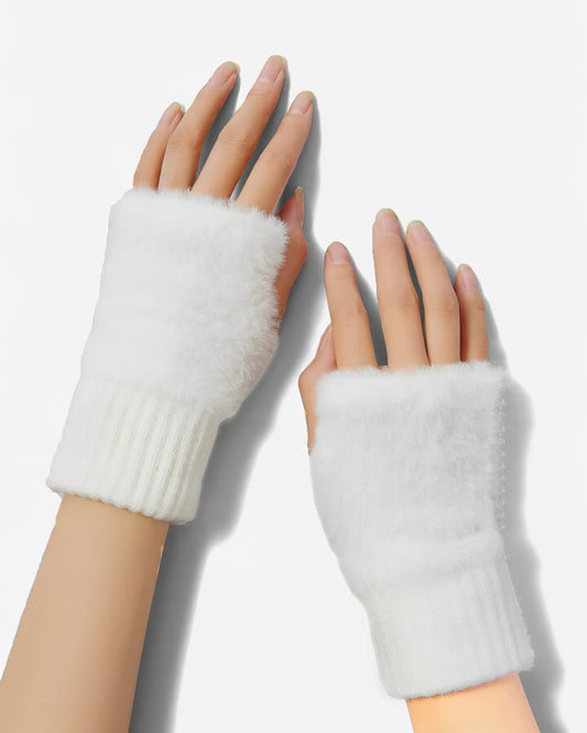 Velvet Touch Mink Fleece Fingerless Gloves