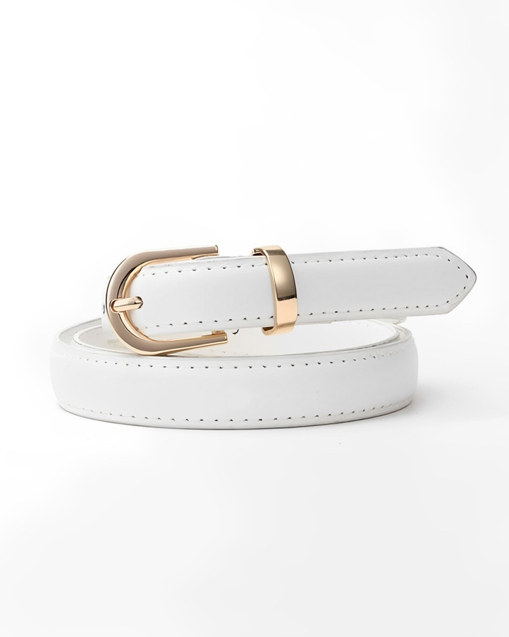 Opulent White & Gold Accent Belt