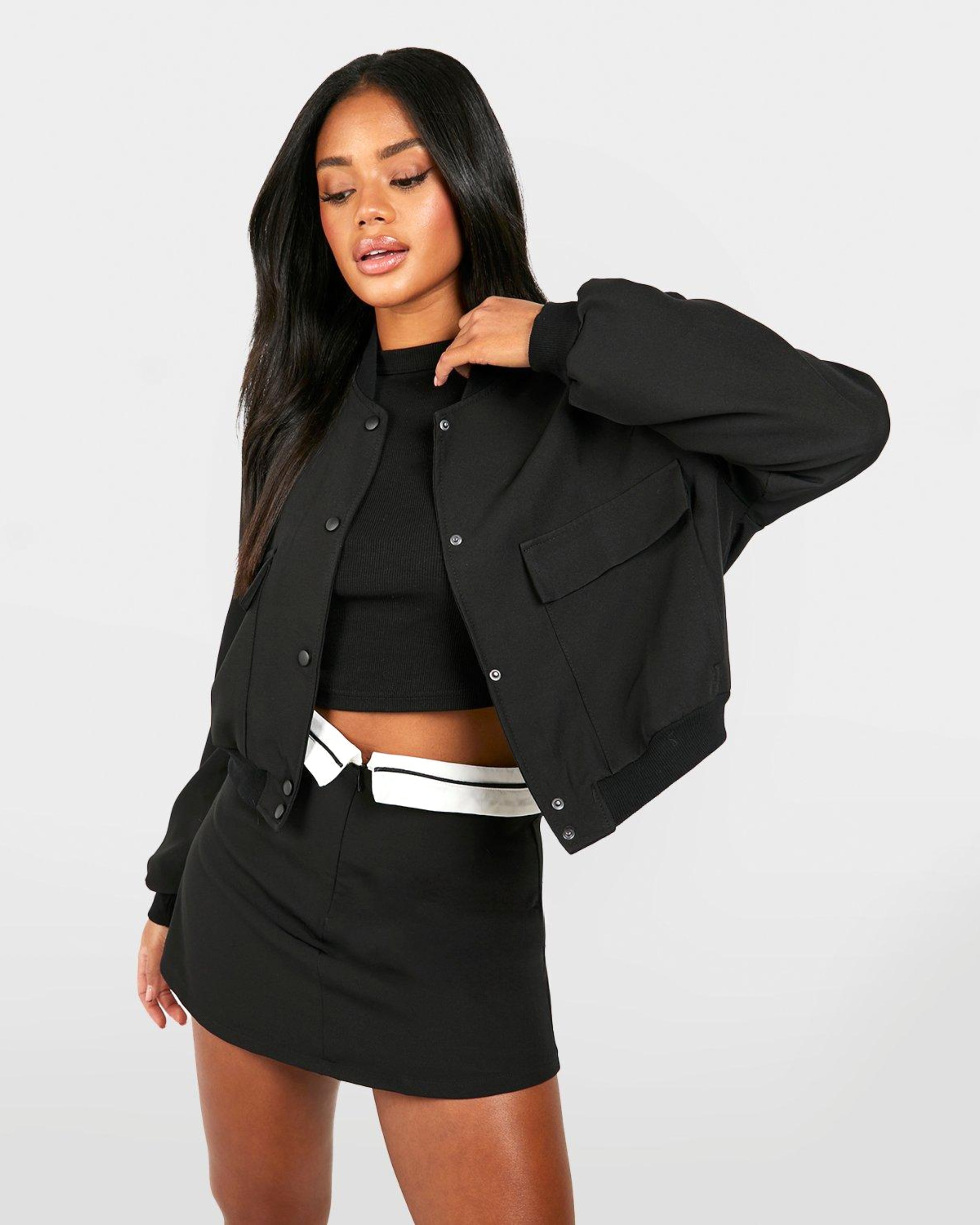 Velvet Noir Women's Bomber Jacket