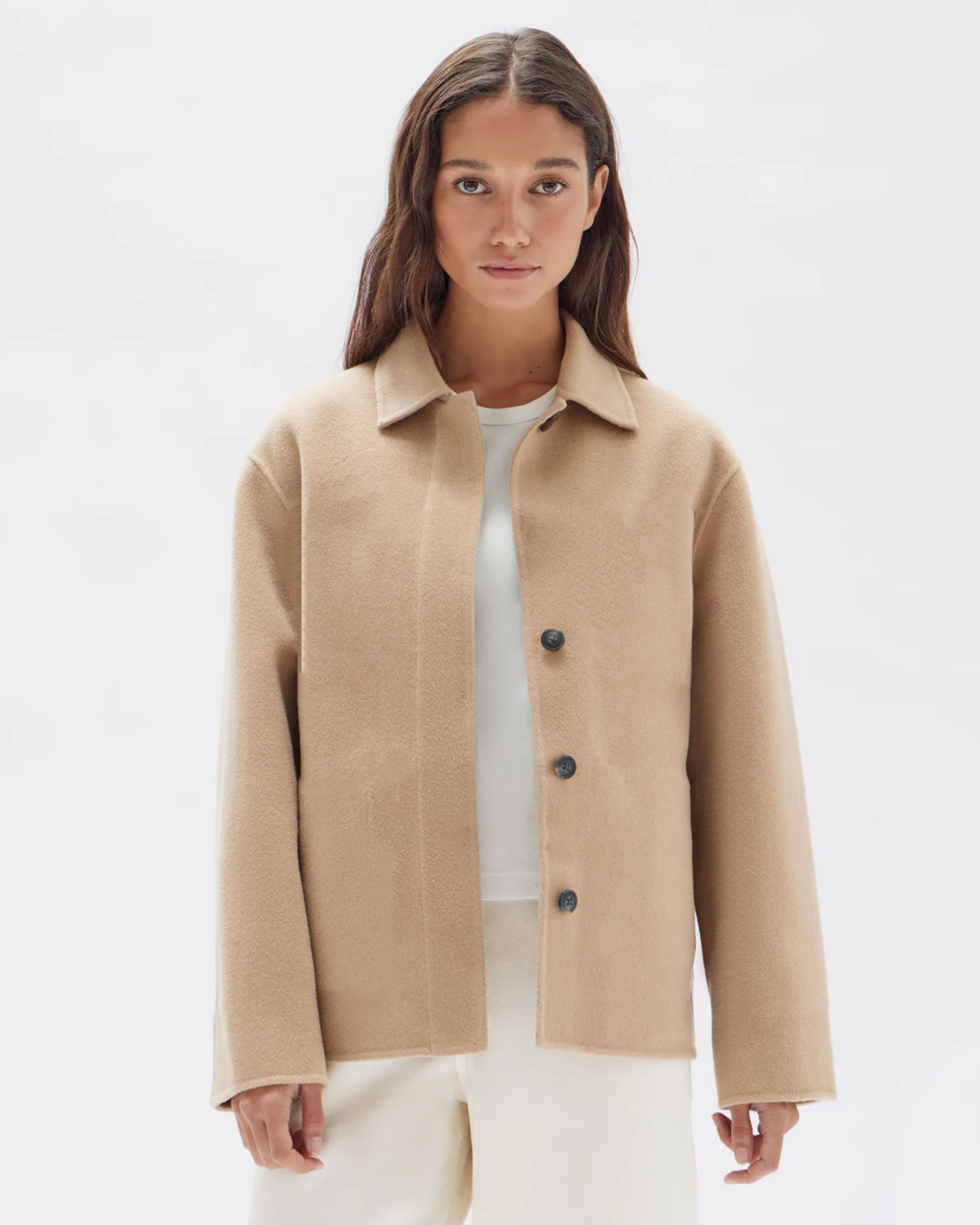 Elegant Single-Breasted Woolen Lapel Coat with Pockets